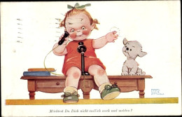 Delcampe - Artiste CPA Attwell, M. L., Mädchen Beim Telefonieren, Hund, Möchtest Du Dich Nicht Endlich Melden? - Sonstige & Ohne Zuordnung