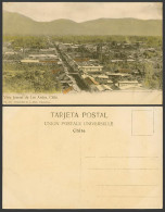 Delcampe - Chile Old Hand Tinted Postcard Vista Jeneral General De Los Andes Street Scene - Chile