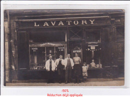 Delcampe - Carte Photo De Commerce : Coiffeur Parfumeur Lavatory ARTHUR - Très Bon état - Geschäfte