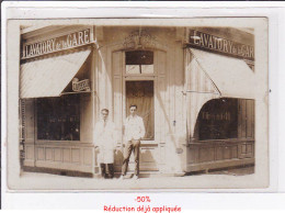 Delcampe - Carte Photo De Commerce : Coiffeur Lavatory De La Gare - Très Bon état - Geschäfte