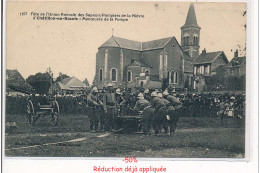 Delcampe - CHATILLON EN BAZOIS - Fête De L'Union Amicale Des Sapeurs-Pompiers De La Nièvre, Manoeuvre De La Pompe - Très Bon état - Chatillon En Bazois