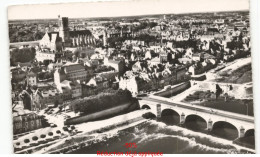 Delcampe - NEVERS: Vue Sur La Cathédrale Et Le Pont De Loire Vue Aérienne 10x15 - Très Bon état - Nevers