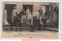 Delcampe - NEVERS : Cortège Historique Du 31 Octobre 1999 - Jeanne D'Arc, Son écuyer Et Le Gouverneur De La Ville - Très Bon état - Nevers