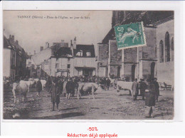 Delcampe - TANNAY: Place De L'église, Un Jour De Foire - Très Bon état - Tannay