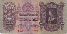 Delcampe - BILLETE DE HUNGRIA DE 100 PENGO DEL AÑO 1930 (BANKNOTE) - Hongrie
