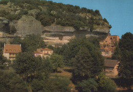Delcampe - France Les Eyzies Falaises Habitats Troglodytiques Et Village Unposted #SCC545 - Les Eyzies