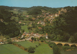 Delcampe - France Castelnaud Vue Panoramique Du Village Château Rivière Et Unposted #SCC346 - Autres & Non Classés