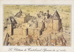 Delcampe - France Castelnaud Château Médiéval Gravure Xixe Siècle Unposted #SCC345 - Autres & Non Classés