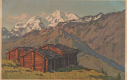 Delcampe - Suisse Verbier Chalets Alpins Grand Combin Paysage Unposted #SCC184 - Verbier