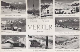 Delcampe - Suisse Verbier Paysage D Hiver Village Et Remontées #SCC182 - Verbier