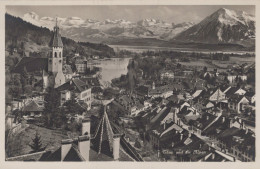 Delcampe - Schweiz Thun Panoramablick Über Stadt Und Berner Alpen Unposted #SCC160 - Thun