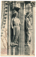 Delcampe - Marne : Reims : Cathédrale - Transept Sud - Statue Symbolisant La Synagogue - Reims