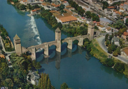 Delcampe - France Cahors Pont Valentré Xive Siècle Vue Aérienne Sur Le Lot Unposted #SCC603 - Cahors