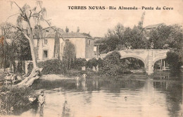 Delcampe - TORRES NOVAS - Rio Almonda, Ponte Da Cova  (2 Scans) - Santarem