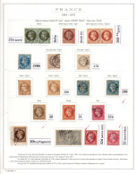 Delcampe - FRANCE - 1862/70 - Série Complète De Napoléon III , Lauré Du N° 25 à 33 Avec Des Particularités .T.T.B. - 1863-1870 Napoléon III Lauré