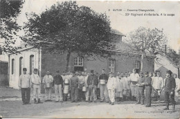 Delcampe - AUTUN - Caserne Changarnier - 29e Régiment D'infanterie - A La Soupe - Regimente