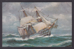 Delcampe - Vinatge Postcard GERMANY Marine-Galerie Nr.225 - French Warship In Storm - Autres & Non Classés