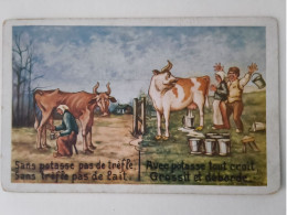 Delcampe - 1937 SANS POTASSE PAS DE TRÈFLE SANS TRÈFLE PAS DE LAIT AVEC POTASSE TOUT CROIT À H. DE CROŸ LA VERRERIE GHLIN - Vacas