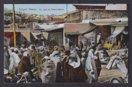 Delcampe - Vintage Postcard Morocco Tanger Grand Socco Market Square Street View - Tanger