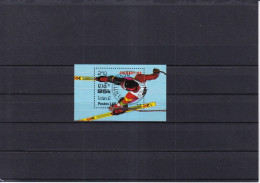 Delcampe - SA32c Laos 1988 Winter Olympic Games Calgary Used Minisheet - Laos