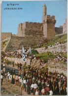 Delcampe - ISRAEL IDF ZAHAL DEFENSE FORCES PARADE JERUSALEM CITADEL DAVID TOWER POSTCARD CARTOLINA POSTKARTE CARD CARTE POSTALE - Israel