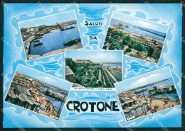 Delcampe - Crotone Città Saluti Da Foto FG Cartolina ZKM7609 - Crotone