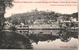 Delcampe - TOMAR - Margens Do Nabão Junto à Avenida Marquês De Tomar E Convento De Cristo  (2 Scans) - Santarem