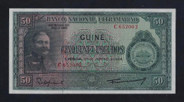 Delcampe - Portugal Portuguese Guinea 50 Escudos 1964 P-40 UNC RARE SIGNATURE - Guinea