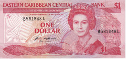 Delcampe - BILLETE DE EASTERN CARIBBEAN CENTRAL DE 1 DOLLAR AÑOS 1985/88 SIN CIRCULAR (UNC) (BANKNOTE) - Caraïbes Orientales
