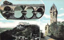 Delcampe - B141 Scotland Stirling Castle Wallace Monument Bridge Vintage Postcard - Sonstige & Ohne Zuordnung