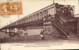 Delcampe - CPA Bordeaux Passerelle Des Chemins De Fer Et Des Pietons Train - Bordeaux