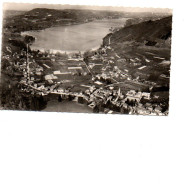 Delcampe - 38 CHARAVINES Les BAINS Vue Générale Aérienne  Cp Noir Et Blanc - Charavines