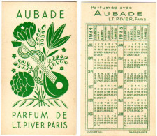 Delcampe - Carte Parfumée, Calendrier 1934/1935 L.T. Piver, Aubade - Antiquariat (bis 1960)