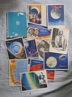Delcampe - (!) Russia GAGARIN First Man In Space ;first Dog;postcard Set Of 11 Cards New - Espace