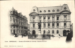 Delcampe - CPA Banque Bordeaux Caisse D'Epargne Et Statue Gloria Victis - Banken