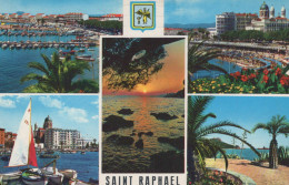 Delcampe - France Saint Raphael Vues Multiples Port Plages Coucher De Soleil #SCE063 - Saint-Raphaël