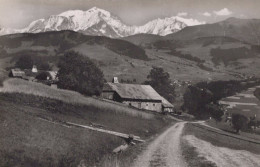 Delcampe - France Megeve Vue Mont Blanc Fermes Traditionnelles Real Photo Unposted #SCE006 - Megève