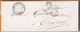 Delcampe - 1854 . Lettre Pliée De 2 P De LES ANDELYS, Eure Pour TOURNY, Aujourd'hui VEXIN SUR EPTE .  Ligne Du HAVRE - Poste Ferroviaire