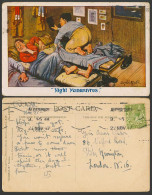Delcampe - Donald McGill Artist Signed 1917 Old Postcard Night Manoeuvres 1779 Comic Humour - Non Classés