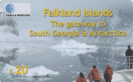 Delcampe - Falkland Islands Telephone Card - The Gateway To South Georgia And Antarctica - Antarctic Tourism - Falkland