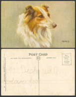 Delcampe - Persis Kirmse Artist Signed Old Postcard Prince, Collie Dog Puppy, Pet Animal - Perros