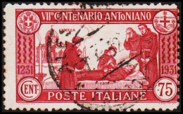 Delcampe - 1931. Antonius Von Padua 75 CENT Perforated 12. Very Unusual Perforation Variety. (Michel 366B) - JF192618 - Afgestempeld