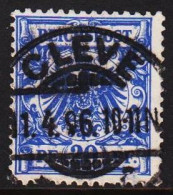 Delcampe - 1896. 20 PF REICHSPOST LUX CLEVE 11. 4. 96. (Michel 48) - JF192686 - Used Stamps