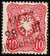 Delcampe - 1880. 10 PFENNIGE LUX METZ 28 3 III ?INGERBRUCK. Fold. (Michel 33) - JF192688 - Used Stamps