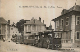 Delcampe - DEPT 73 LA MOTTE-SERVOLEX PLACE DE LA MAIRIE LE TRAMWAY TRÈS  BELLE ANIMATION 9X14 REIMPRESSION DE CARTES ANCIENNES - La Motte Servolex