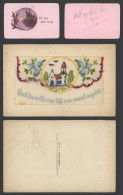 Delcampe - WW1 SILK Embroidered Old Postcard God Be With U Till We Meet Again Church Wallet - Non Classés