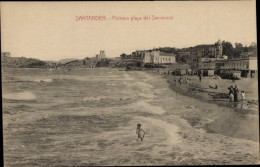 Delcampe - CPA Santander Kantabrien Spanien, Primera Playa Del Sardinero - Cantabrië (Santander)