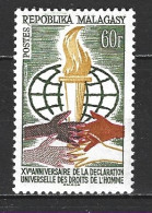 Delcampe - MADAGASCAR. N°393 De 1963. Déclaration Universelle Des Droits De L'Homme. - ONU