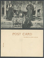 Delcampe - TIBET China Blessing Of A Layman By A Lama, Tibetan Costumes Thibet Old Postcard - Non Classés