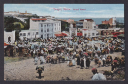 Delcampe - Vintage Postcard Morocco Tangier Tanger Grand Socco Market Crowded Square - Tanger